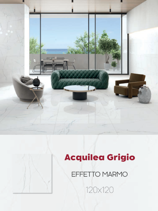 Offerta Piastrella Aquilea Grigio effetto marmo in gres porcellanato 1a scelta
