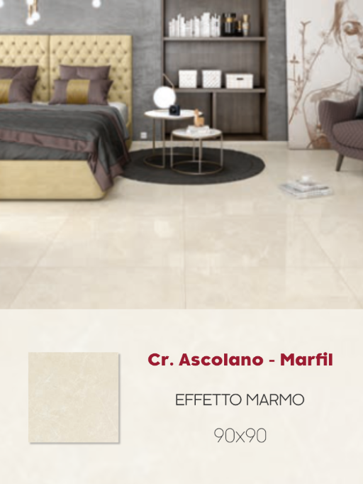 Offerta Piastrella Cr.Ascolano Marfil effetto marmo in gres porcellanato 1a scelta