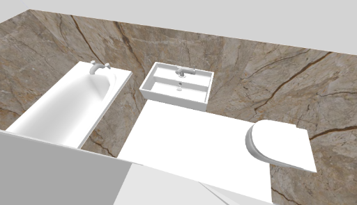 Esempio di rendering di progetto di ristrutturazione con immagini di piastrelle che trattiamo