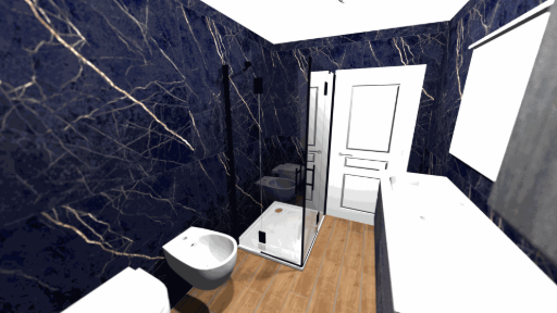 Esempio di rendering di progetto di ristrutturazione con immagini di piastrelle che trattiamo